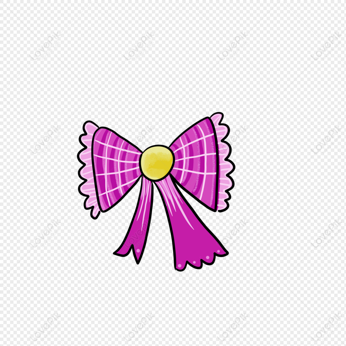 cute pink bow transparent background 0054