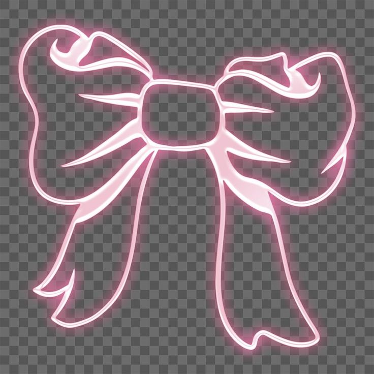 cute pink bow transparent background 0074