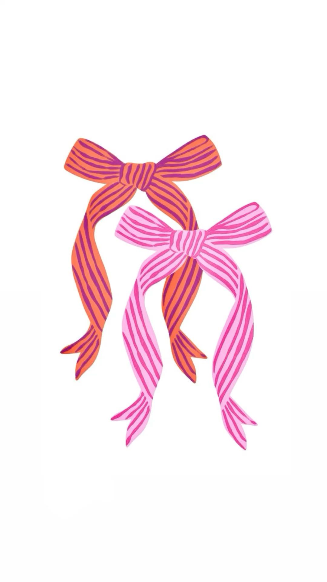 cute pink bow transparent background 0087