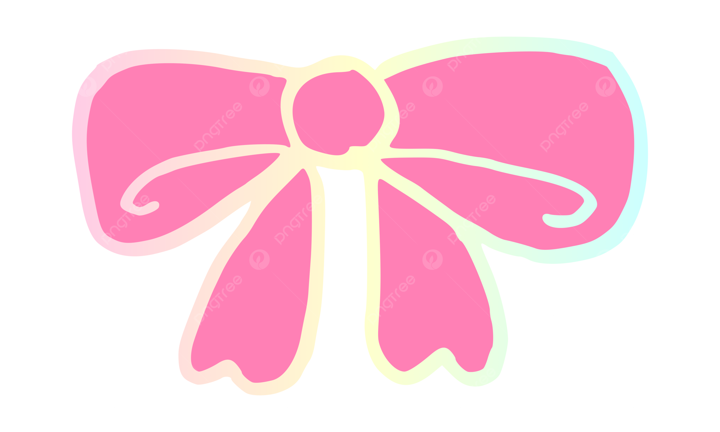 cute pink bow transparent background 0089