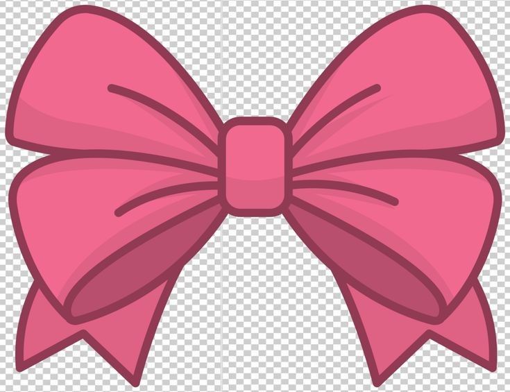 cute pink bow transparent background 0092