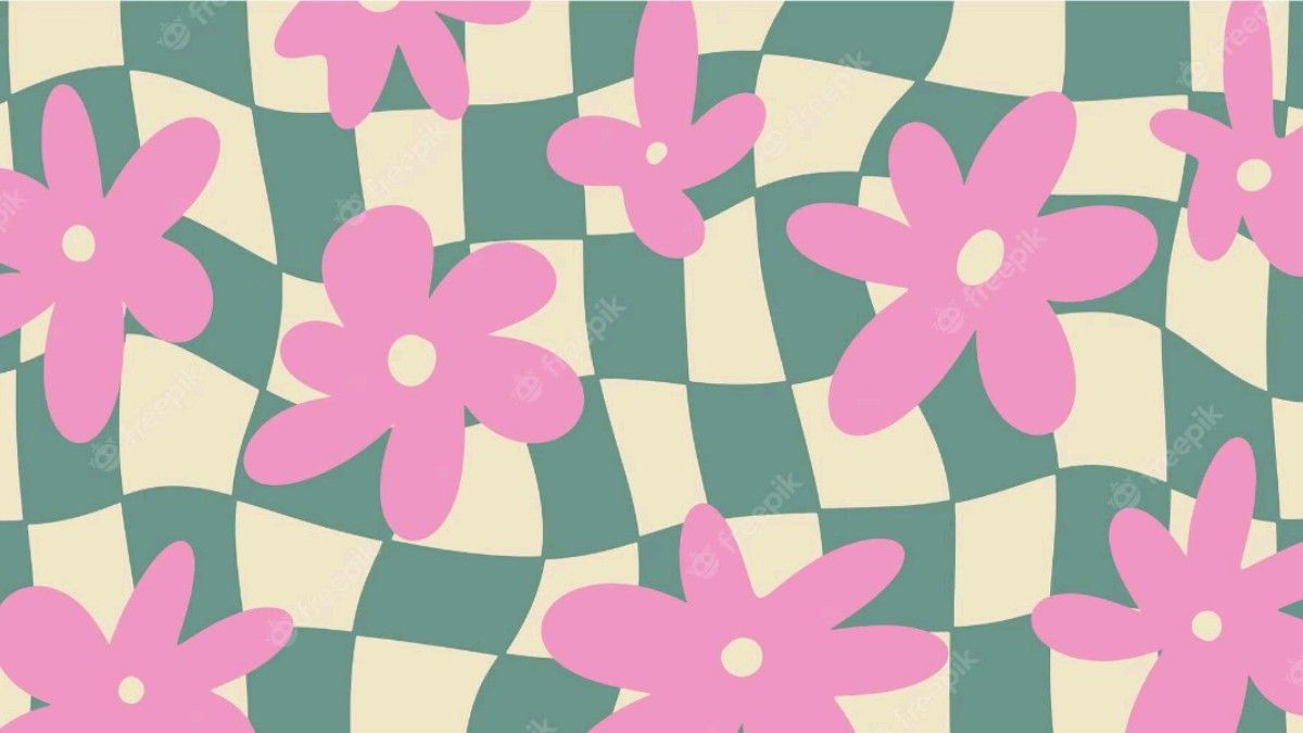 cute pink daisy background 0022