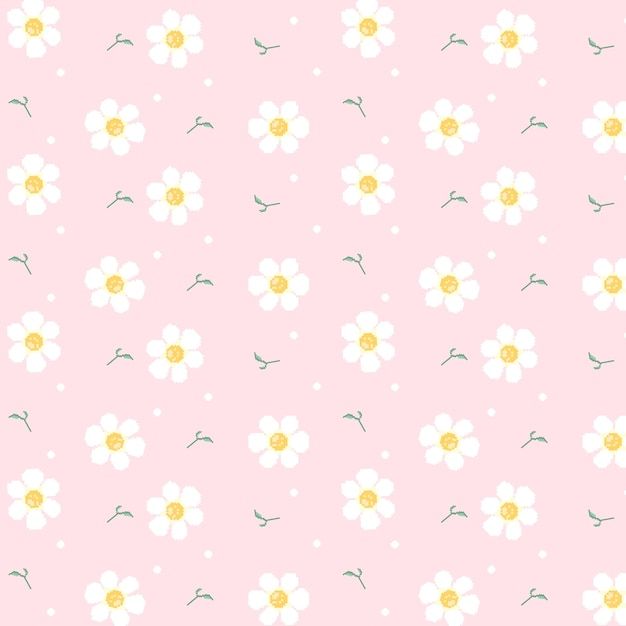 cute pink daisy background 0038