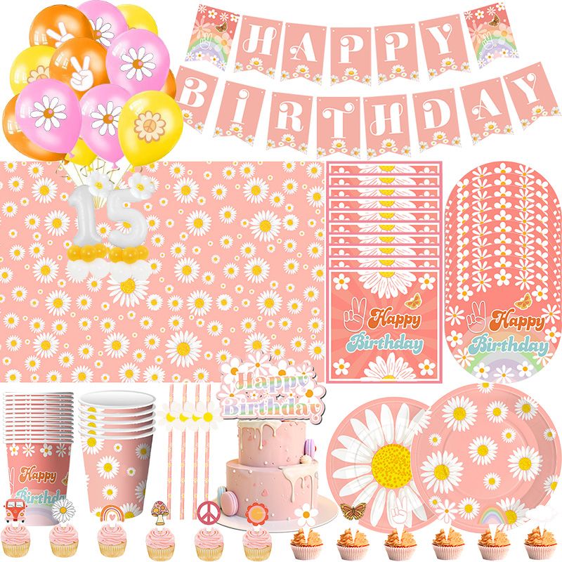 cute pink daisy background 0076