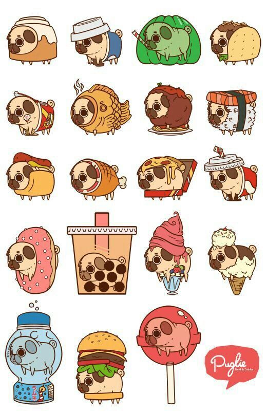 cute pug backgrounds 0016