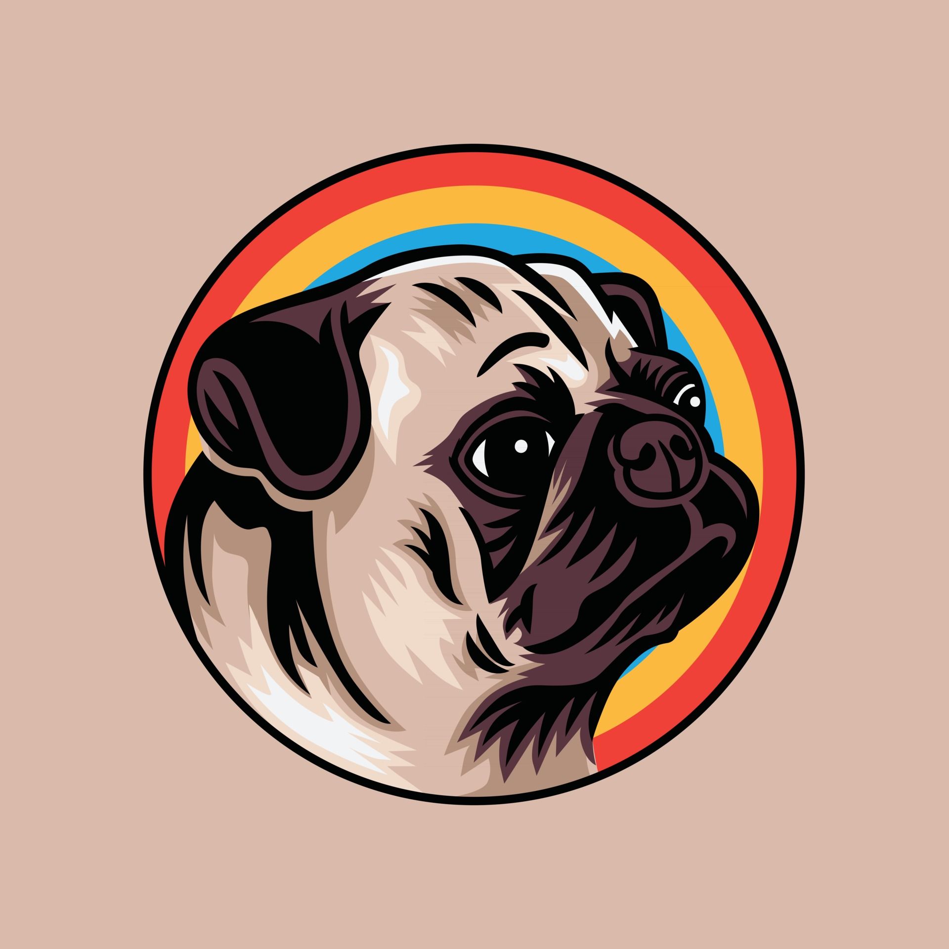 cute pug backgrounds 0018