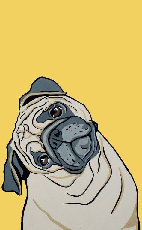 cute pug backgrounds 0033