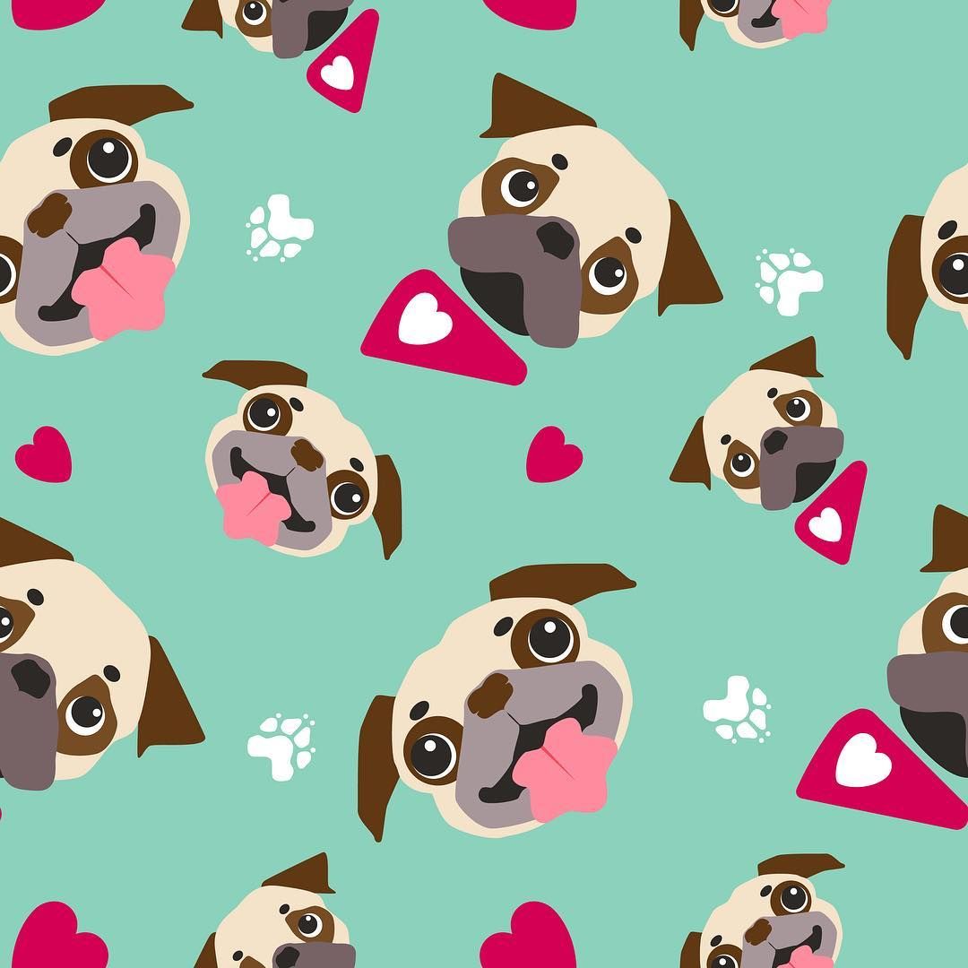 cute pug backgrounds 0038