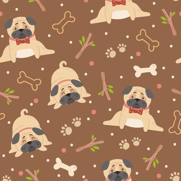 cute pug backgrounds 0044