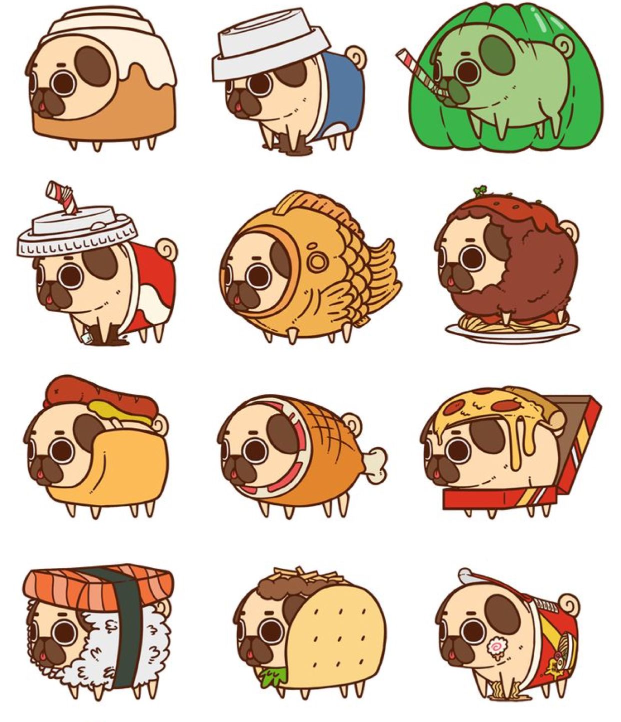 cute pug backgrounds 0051