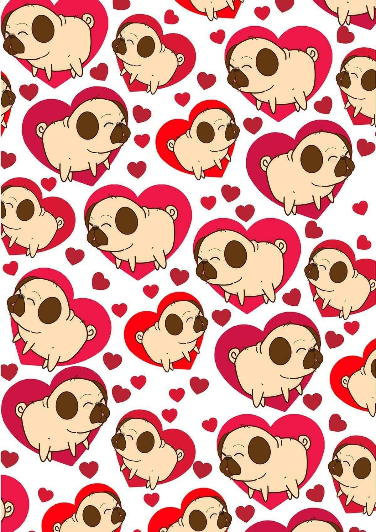 cute pug backgrounds 0064