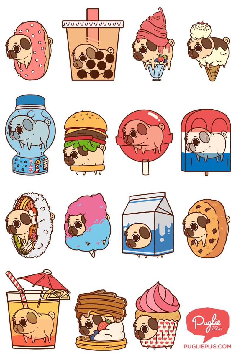 cute pug backgrounds 0067