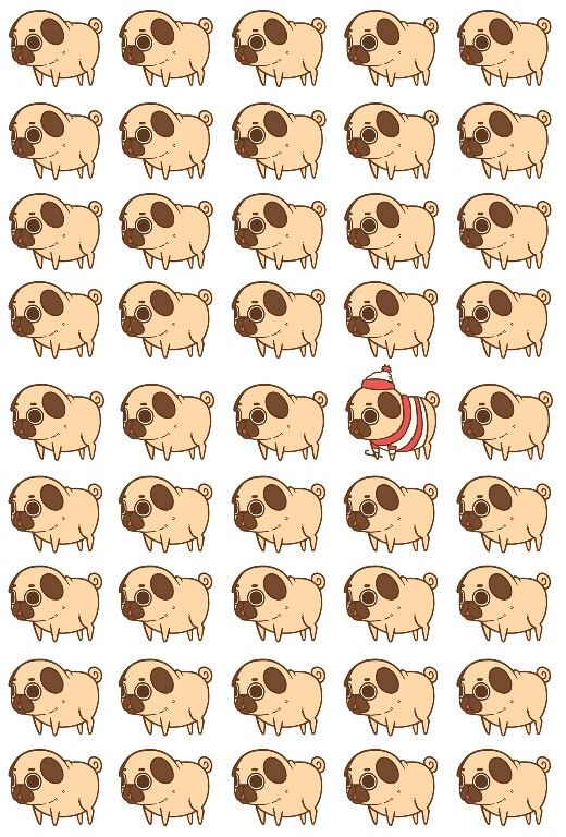 cute pug backgrounds 0074