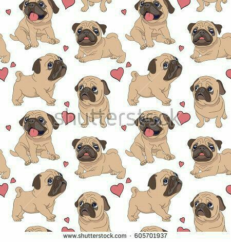 cute pug backgrounds 0087