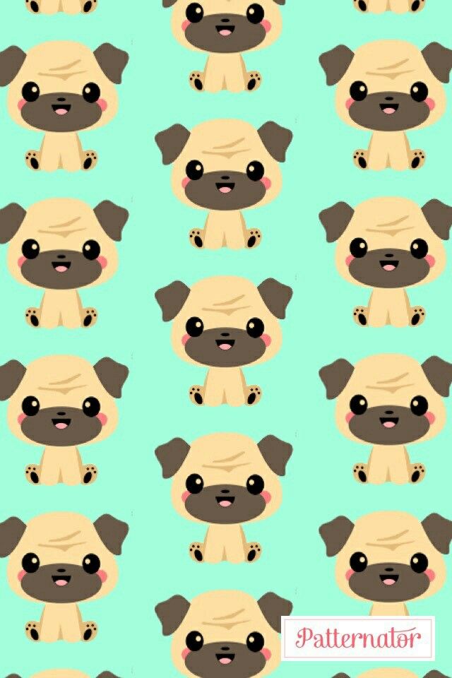 cute pug backgrounds 0099