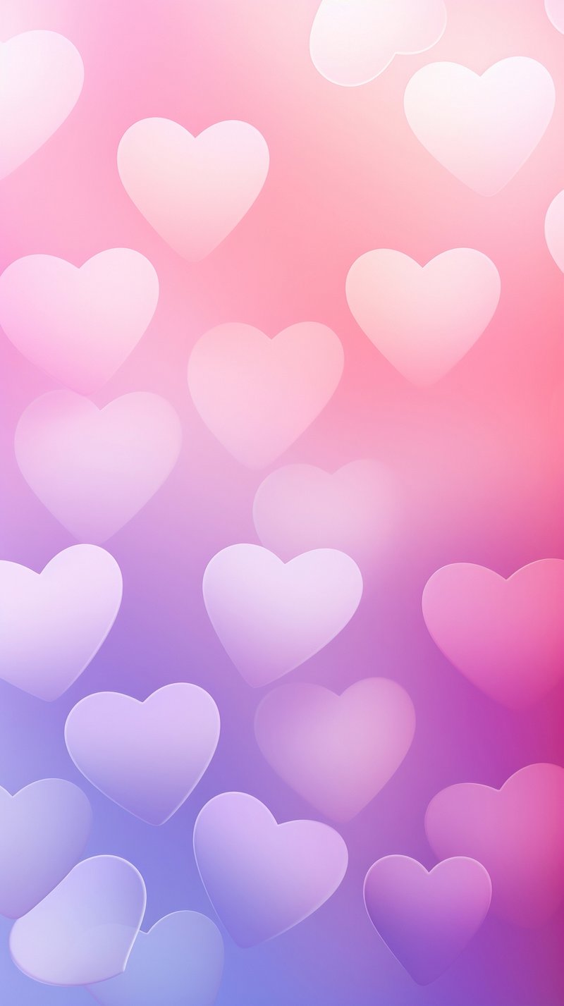 cute purple heart background 0010