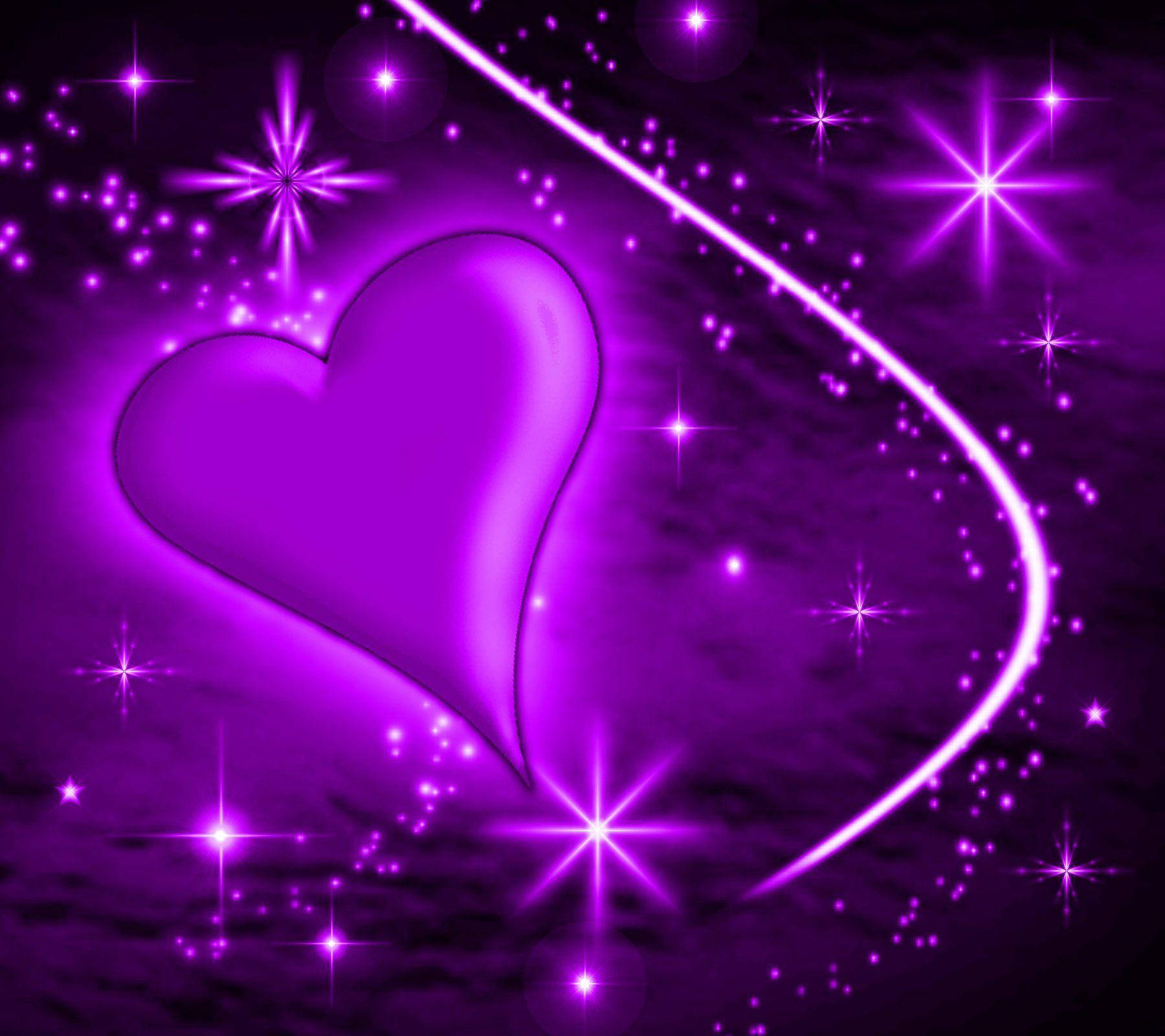 cute purple heart background 0016