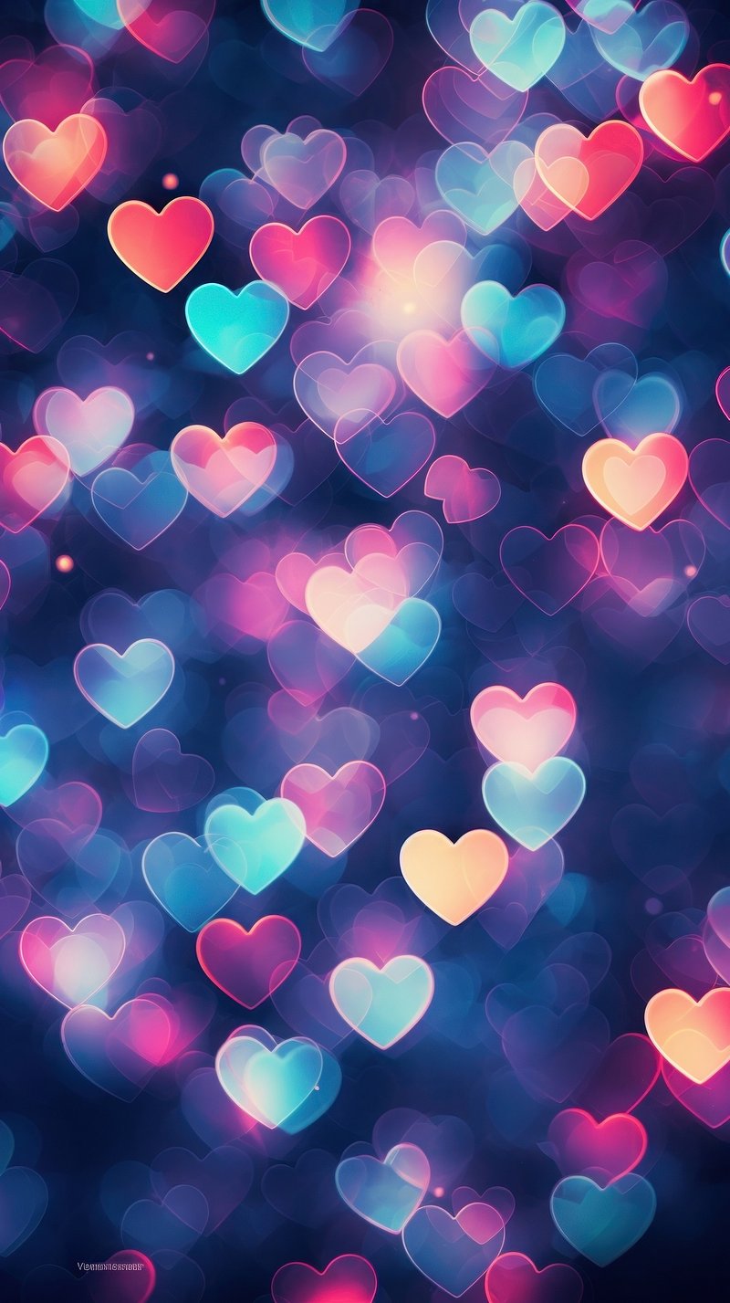 cute purple heart background 0022