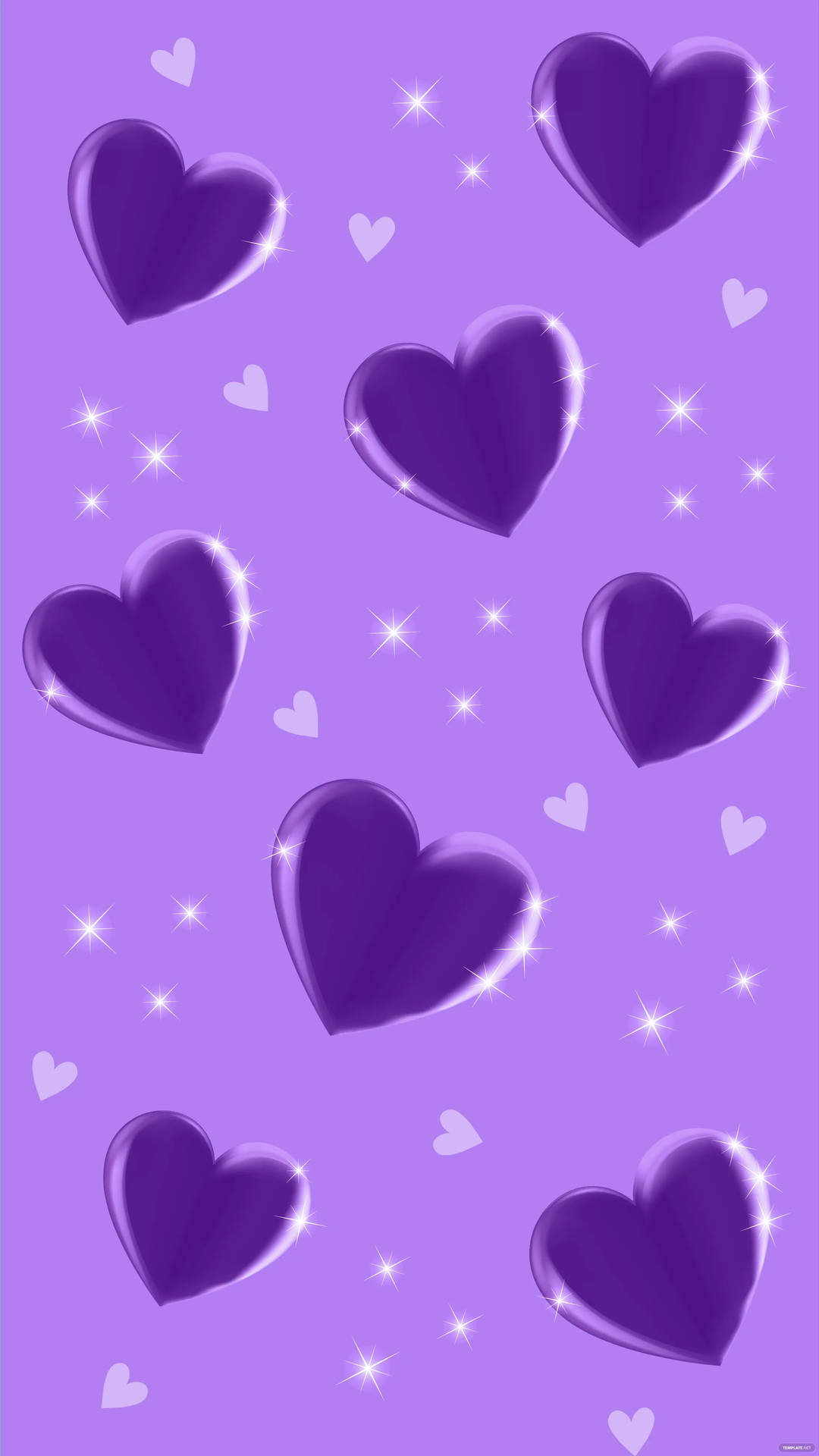 cute purple heart background 0027