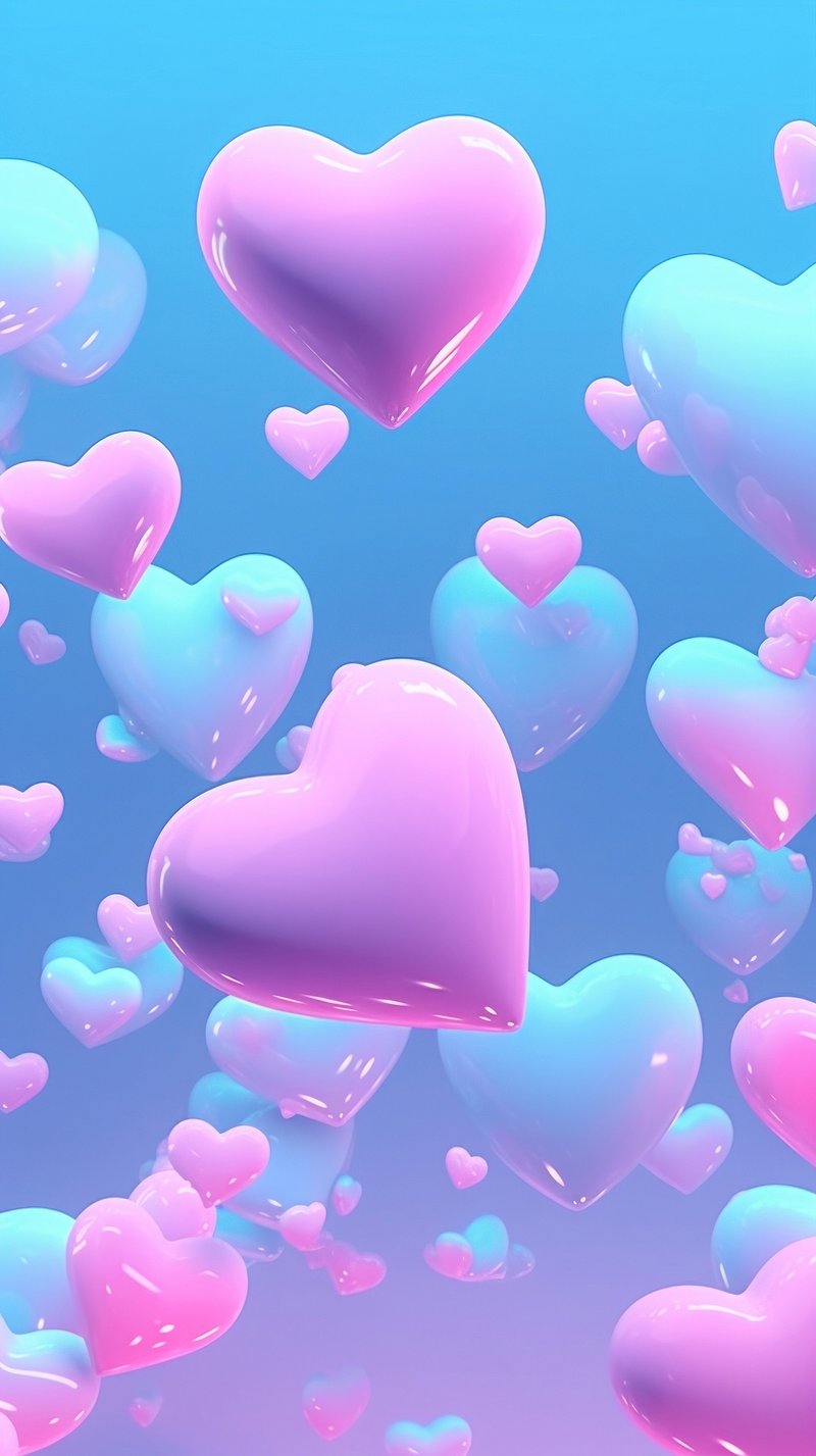 cute purple heart background 0030