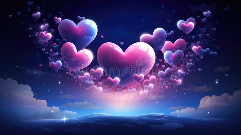 cute purple heart background 0031