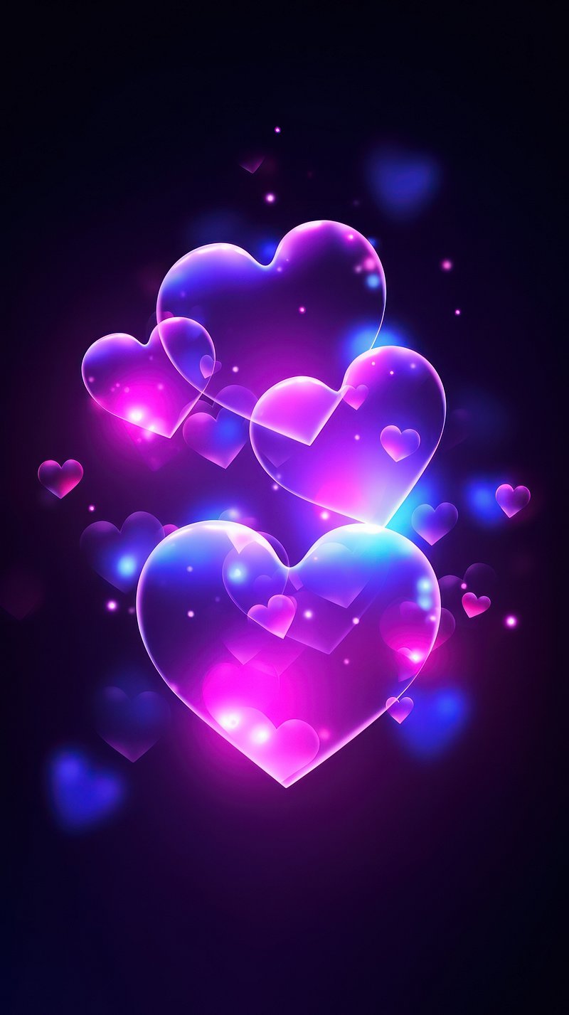 cute purple heart background 0034