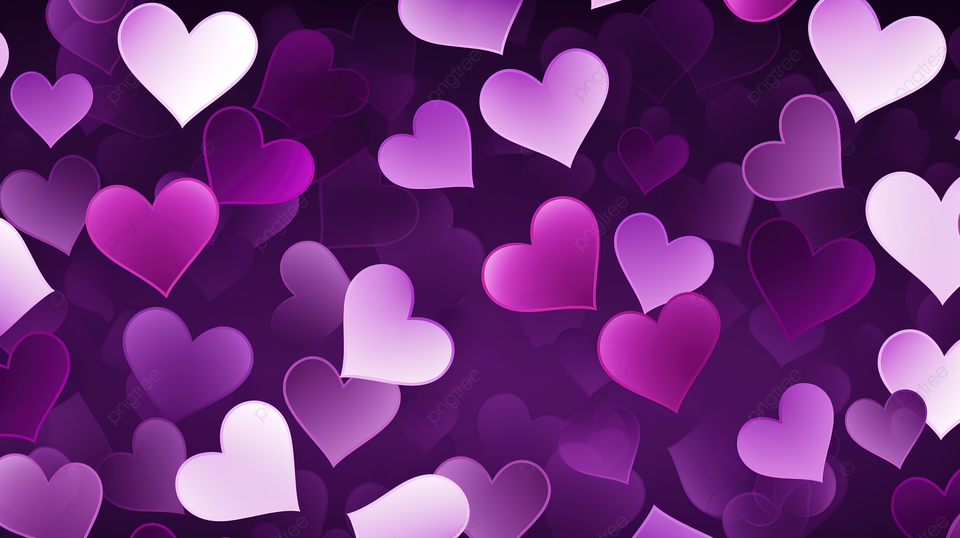 cute purple heart background 0037