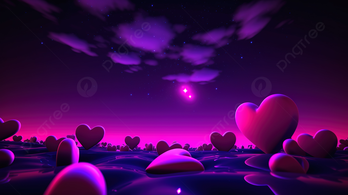 cute purple heart background 0042