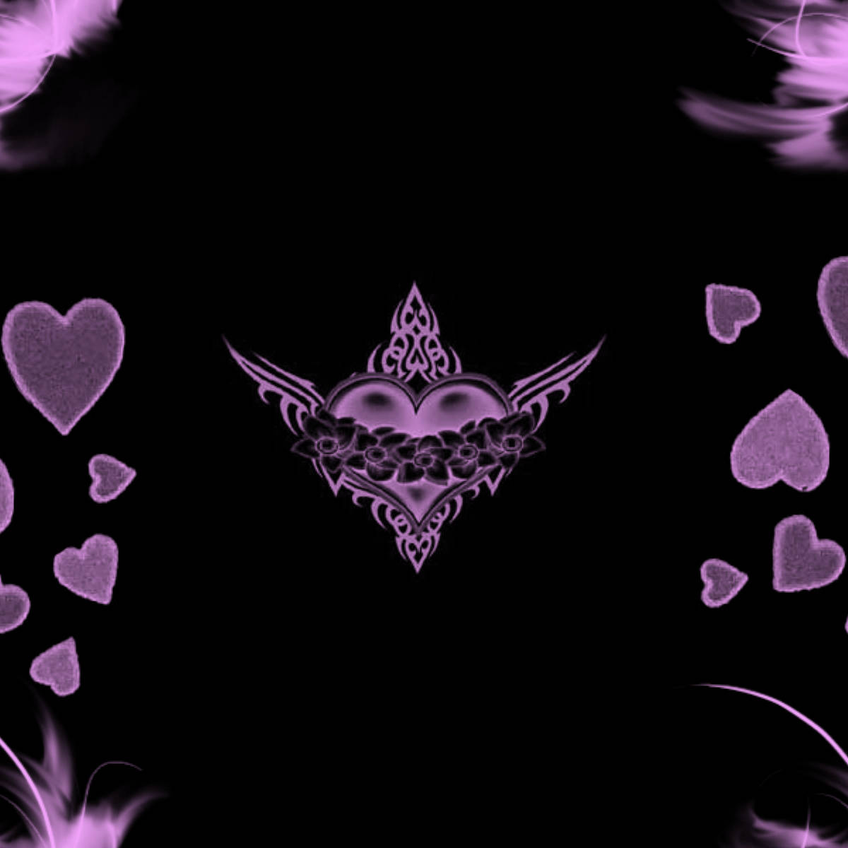 cute purple heart background 0046