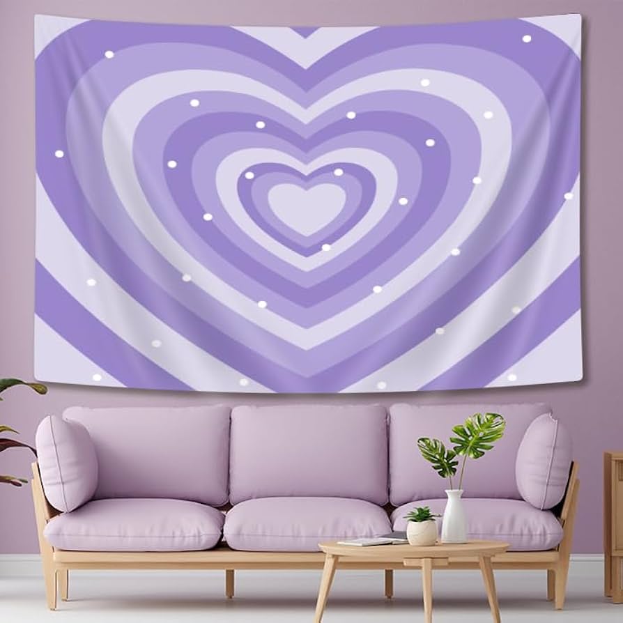 cute purple heart background 0047