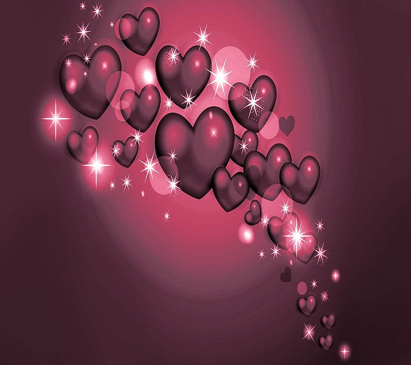 cute purple heart background 0051