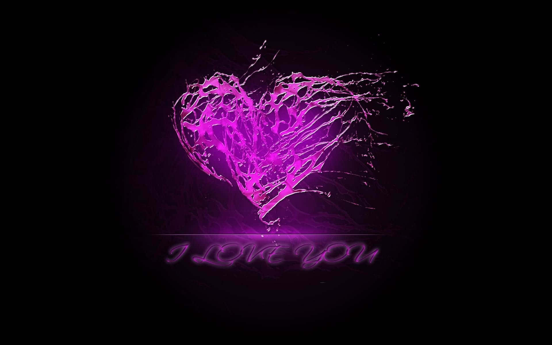 cute purple heart background 0076