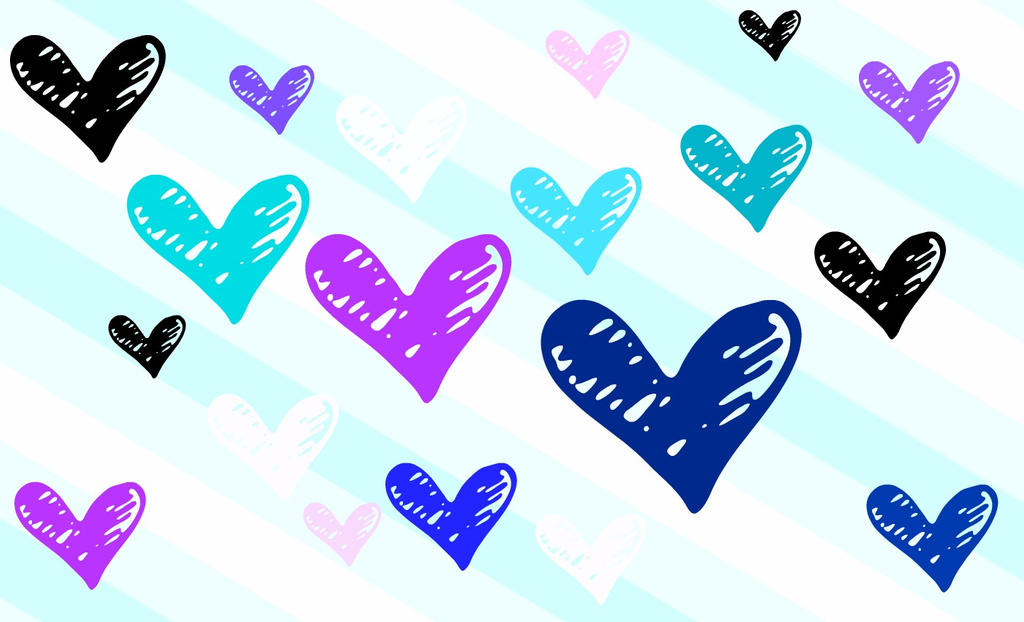 cute purple heart background 0079