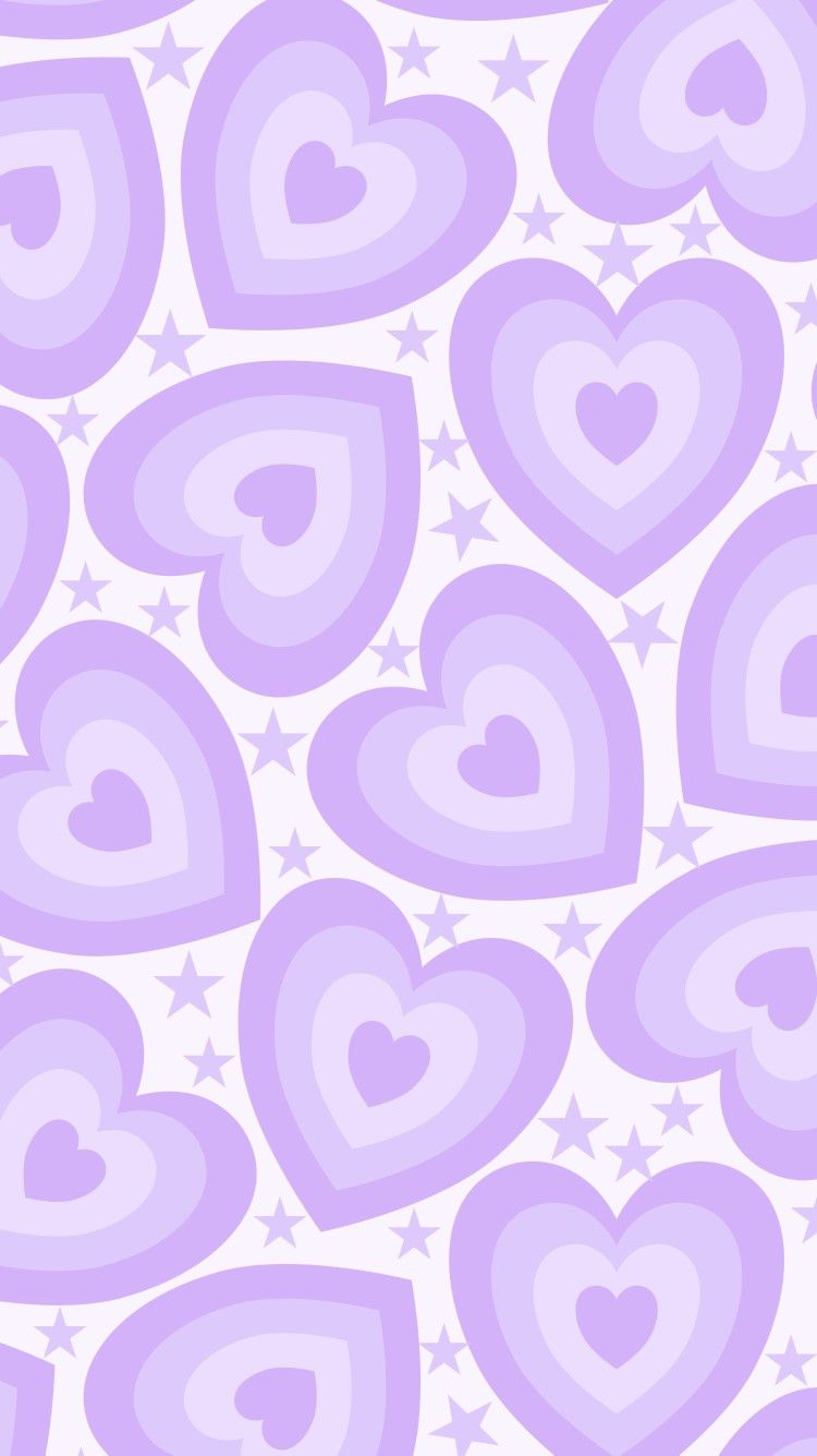 cute purple heart background 0084