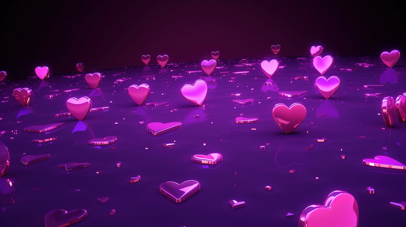 cute purple heart background 0091