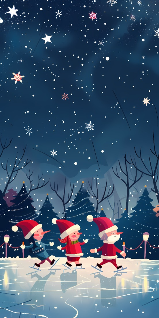 cute Santa backgrounds 0021