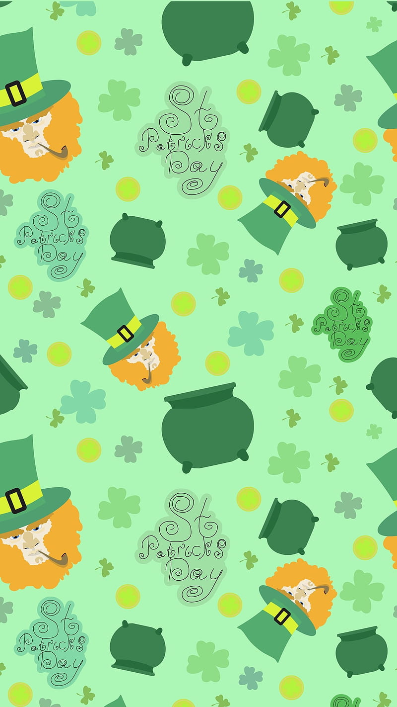 cute shamrock background 0019