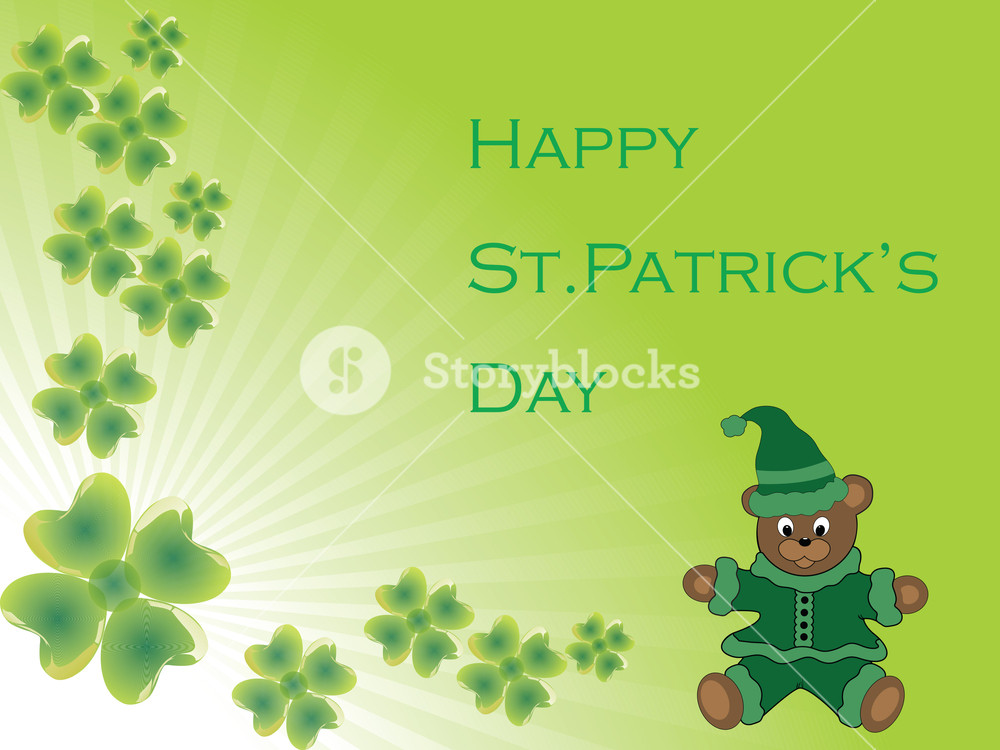 cute shamrock background 0043