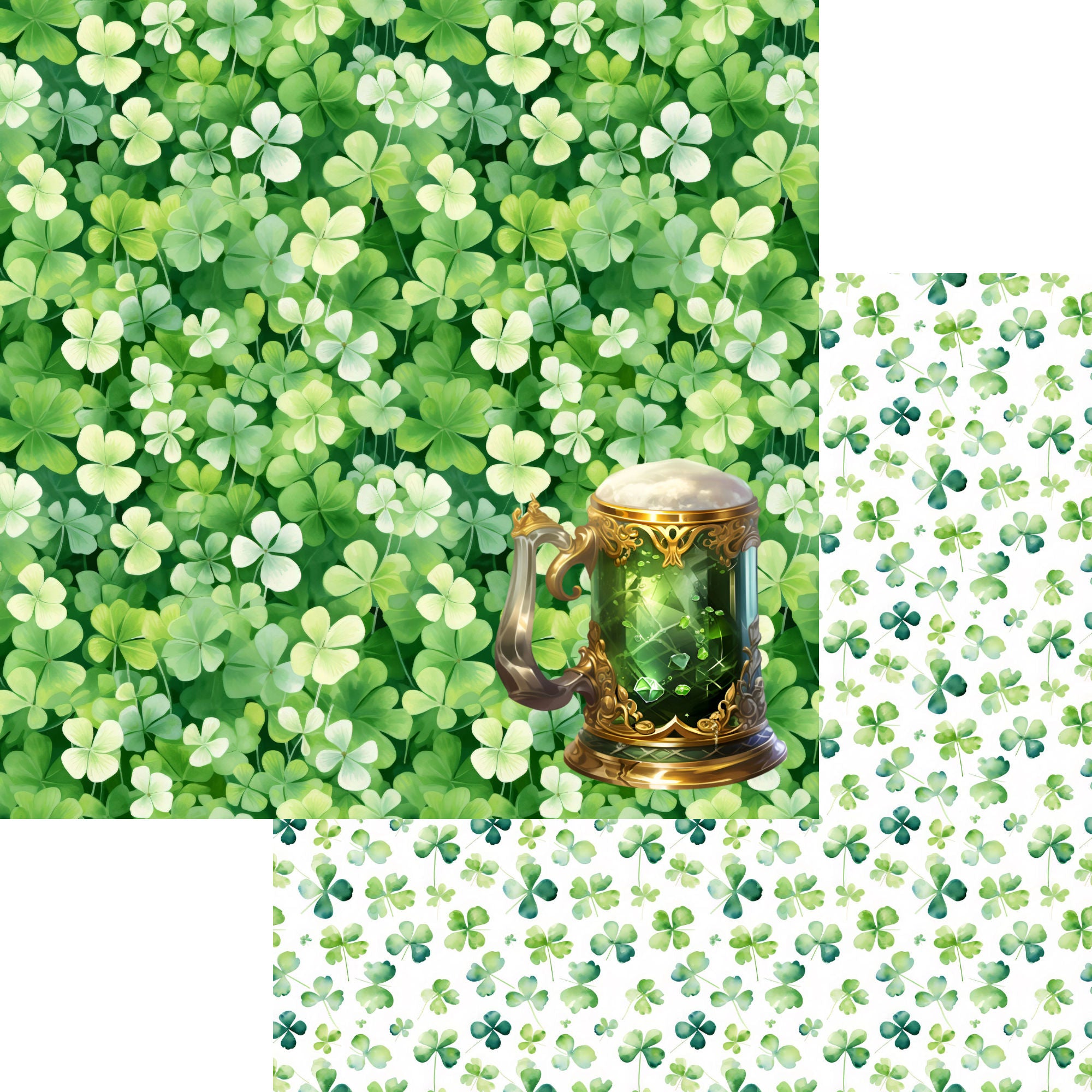 cute shamrock background 0065