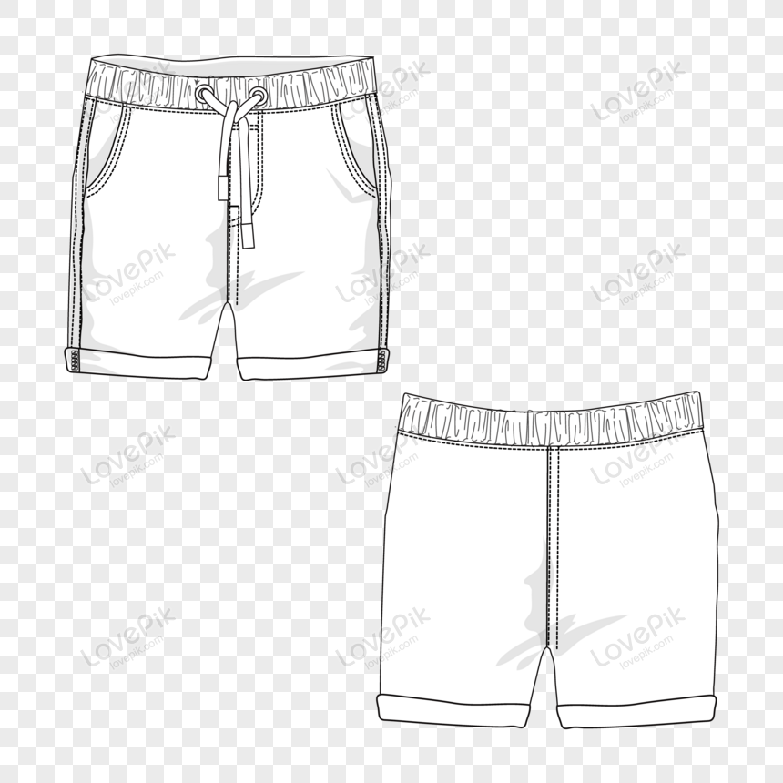 cute shorts transparent background 0032