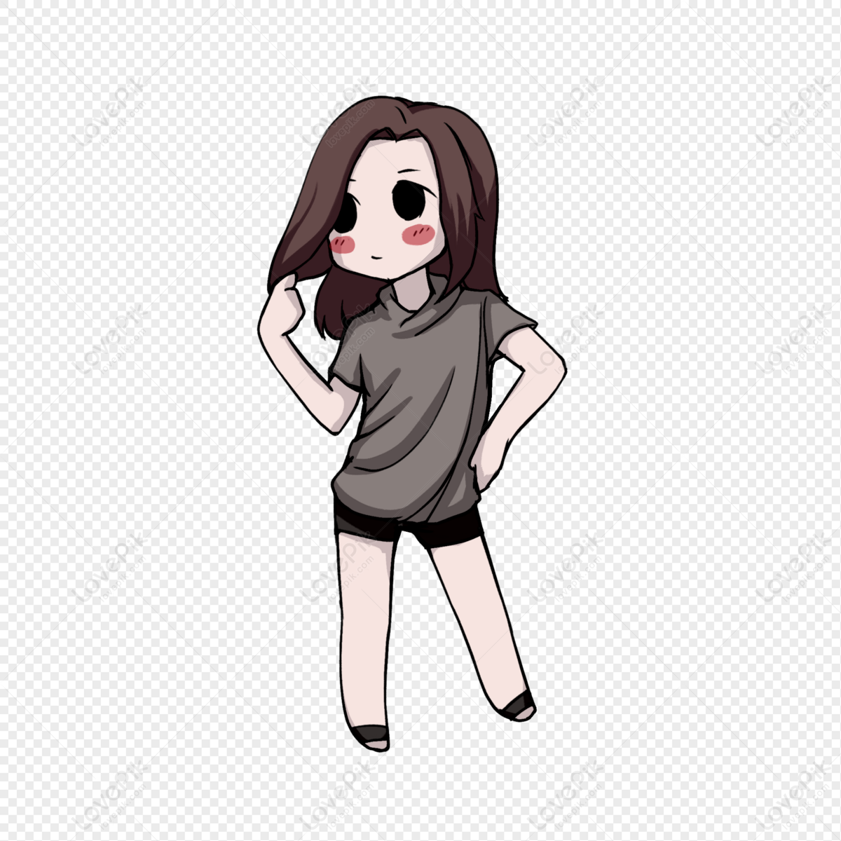 cute shorts transparent background 0051