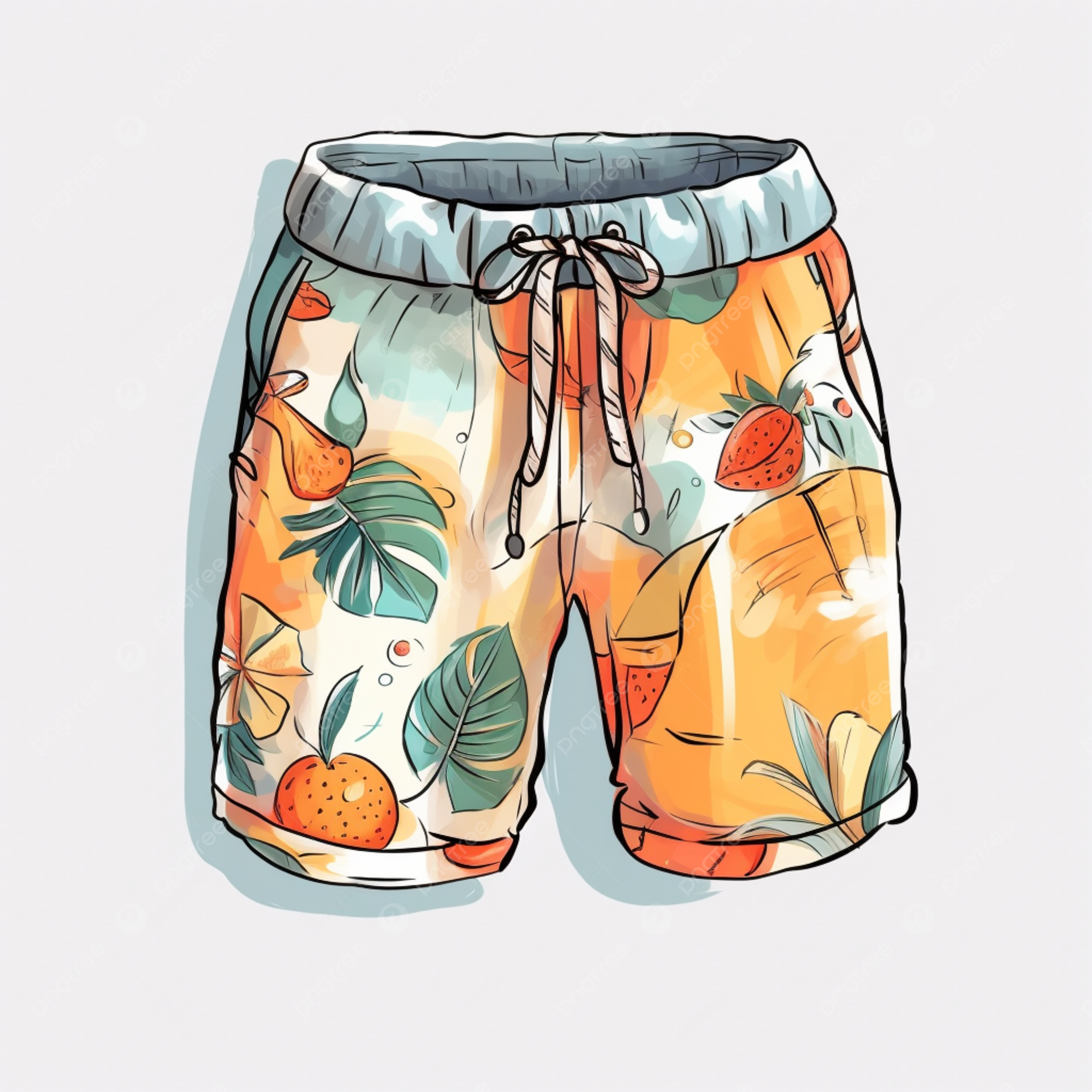 cute shorts transparent background 0088