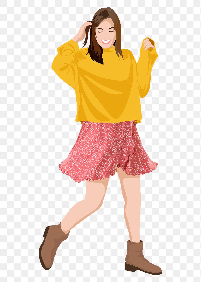 cute skirt transparent background 0028