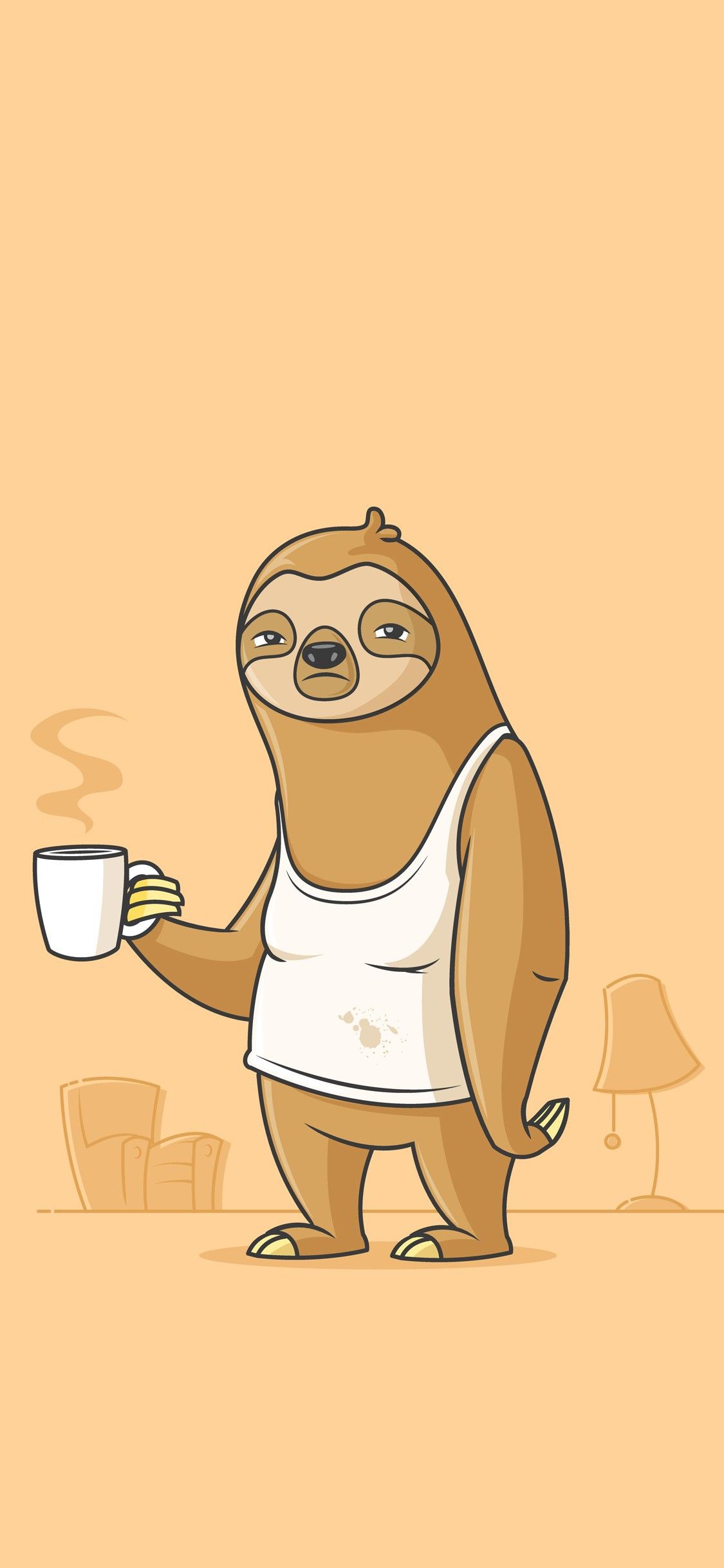 cute sloth backgrounds 0013