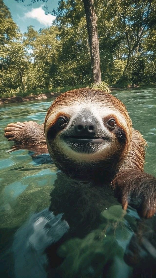 cute sloth backgrounds 0017