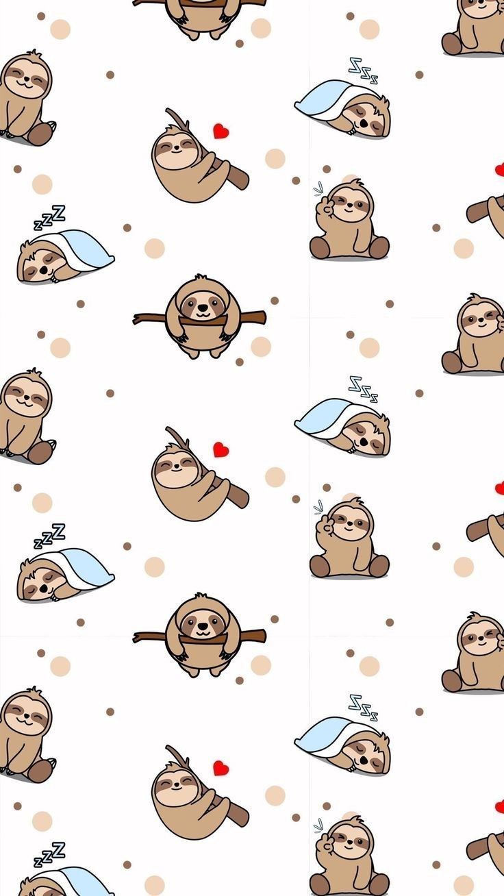 cute sloth backgrounds 0019