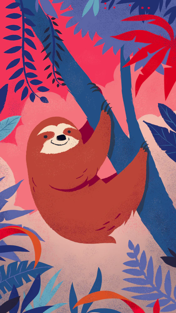 cute sloth backgrounds 0021