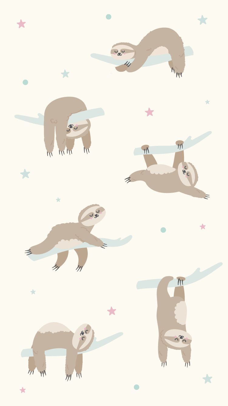 cute sloth backgrounds 0048