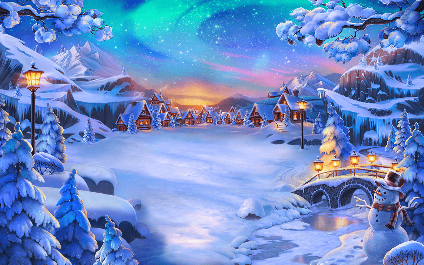 cute snow background 0034