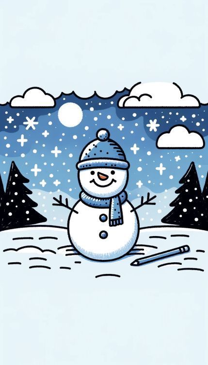 cute snowman backgrounds 0048